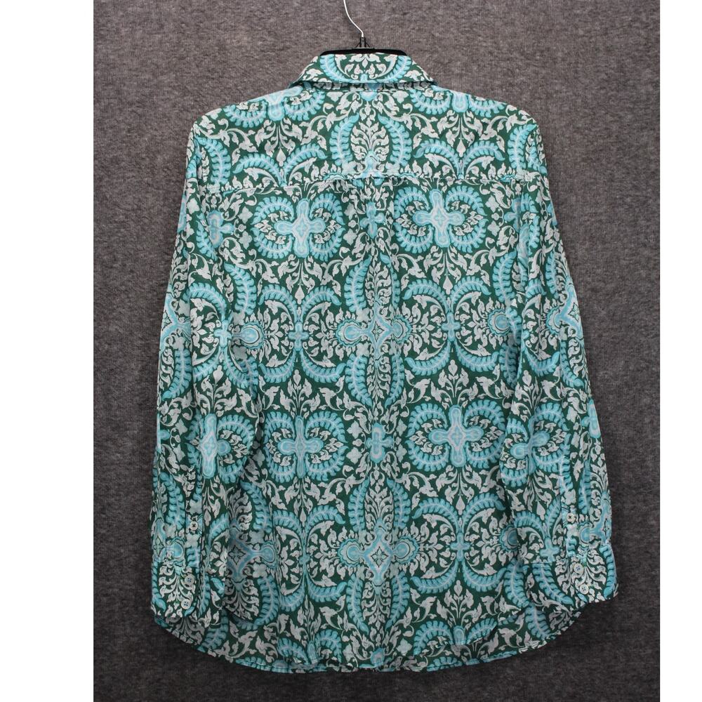 Talbots Top Size X Button Down Lightweight Cotton… - image 2